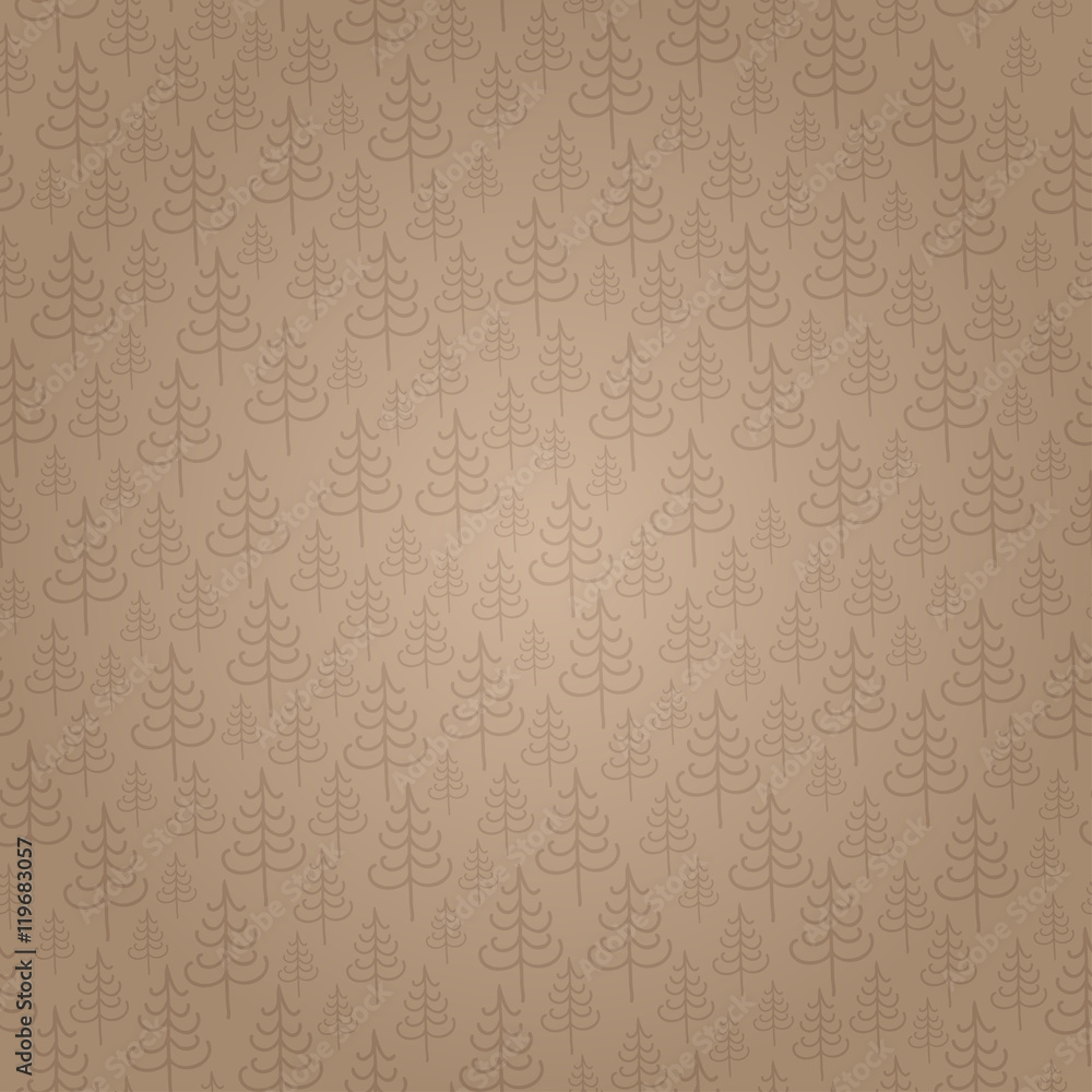 Poster seamless pattern with fir trees