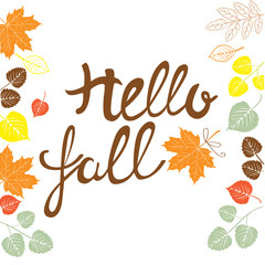 hello fall calligraphy lettering