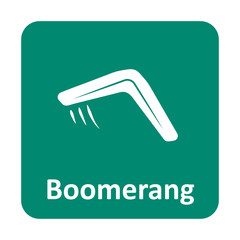 Boomerang vector icon for web and mobile