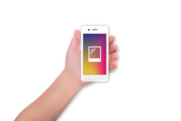 Smartphone mit Foto-App