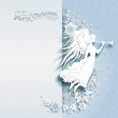 Christmas card with angel