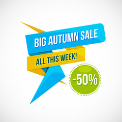 Autumn Sale Discount Logo or Emblem