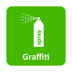 Spray can graffiti vector icon for web and mobile
