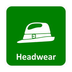 Retro men hat vector icon for web and mobile