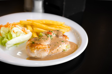Chicken Steak with Salad