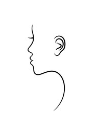 Human profile pattern for otolaryngology or plastic surgery