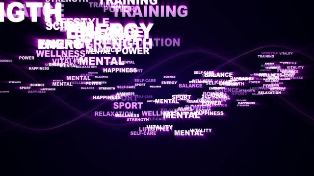 HEALTH Keywords Explosion Background, Loop, 4k
