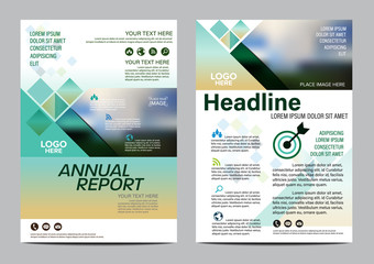 Green nature Brochure Layout design template. Annual Report Flyer Leaflet cover Presentation Modern background. illustration vector in A4 size