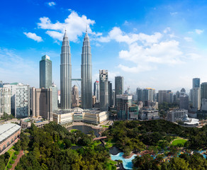 Naklejka premium Panoramę Kuala Lumpur, Malezja