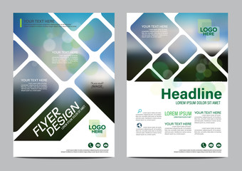 Green nature Brochure Layout design template. Annual Report Flyer Leaflet cover Presentation Modern background. illustration vector in A4 size