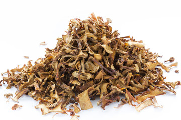 Dried chanterelle mushrooms