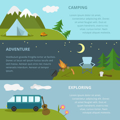 Naklejka premium Camping template, concept.