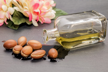 Argan oil and seeds . The liquid gold of Morocco .