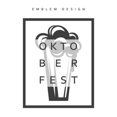 Vector illustration design Emblem Oktoberfest. Festivities in Germany. Oktoberfest Celebration