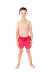 boy with beach shorts