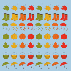 Elements of the autumn background