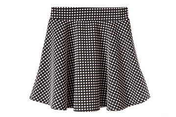 bell-bottoms black and white skirt, isolated