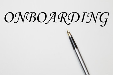 Fototapeta premium hand writing Onboarding 