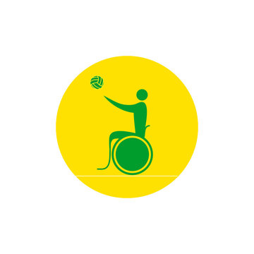 A Disabled Person In A Wheelchair Playing Handball