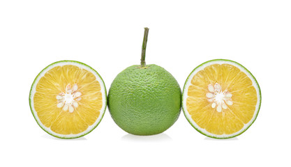 sweet orange(Citrus medica Linn) isolated on white background