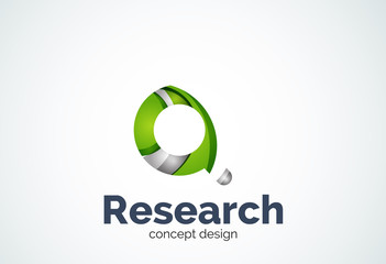 Magnifying glass logo template