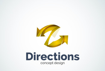 Direction arrows logo
