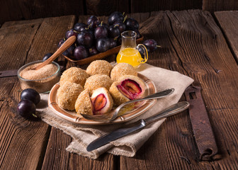 Plum dumplings