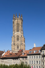 Fototapeta na wymiar Fribourg cathedral in Switzerland