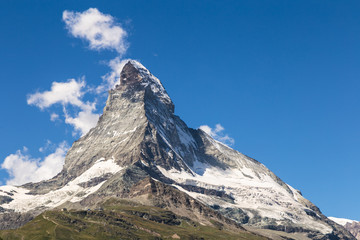 Matterhorn, or Cervin, mountain on a sunny day