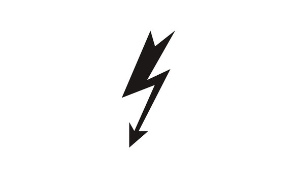 Vector flash symbol icon on white background