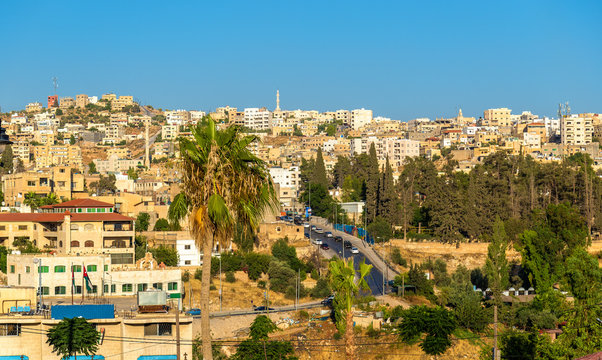 View on the modern city of Jerash
