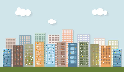 Obraz premium Modern Colorful City