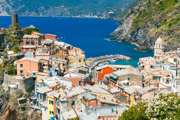 Vernazza. The old village with colorful houses.