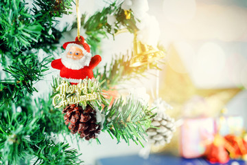 Christmas tree and Christmas decorations :Christmas holiday conc