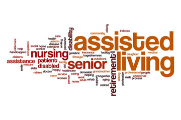 Fototapeta premium Assisted living word cloud