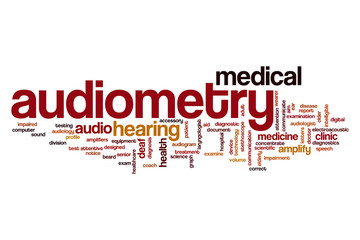 Obraz premium Audiometry word cloud