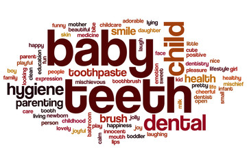 Baby teeth word cloud