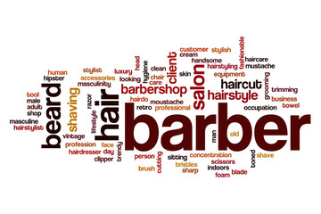 Barber word cloud