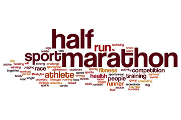 Obraz premium Half marathon word cloud