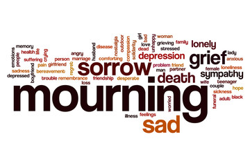 Mourning word cloud