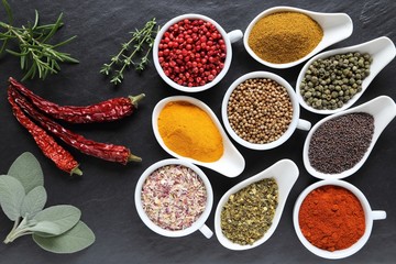 Spices and herbs.
