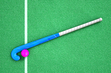 Fototapeta premium Hockey Stick And Ball