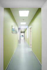 Interior of a long corridor
