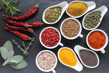 Spices and herbs.
