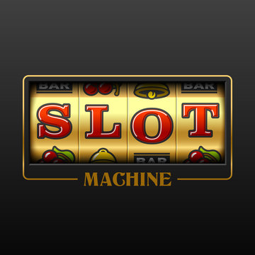 Slot machine casino advertising design element