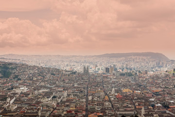 Fototapeta premium Aerial View Of Quito, Ecuador