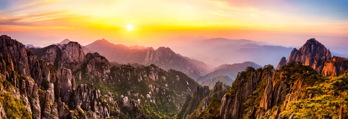 Foto auf Acrylglas Huang Shan Huangshan Gebirge in China
