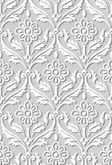 3D paper art 569 vintage curve spiral cross leaf flower vine