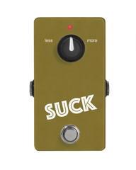 guitar effect pedal on white - SUCK