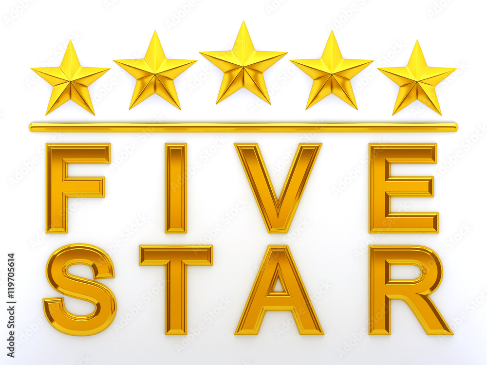 Canvas Prints five stars - 3d rendering